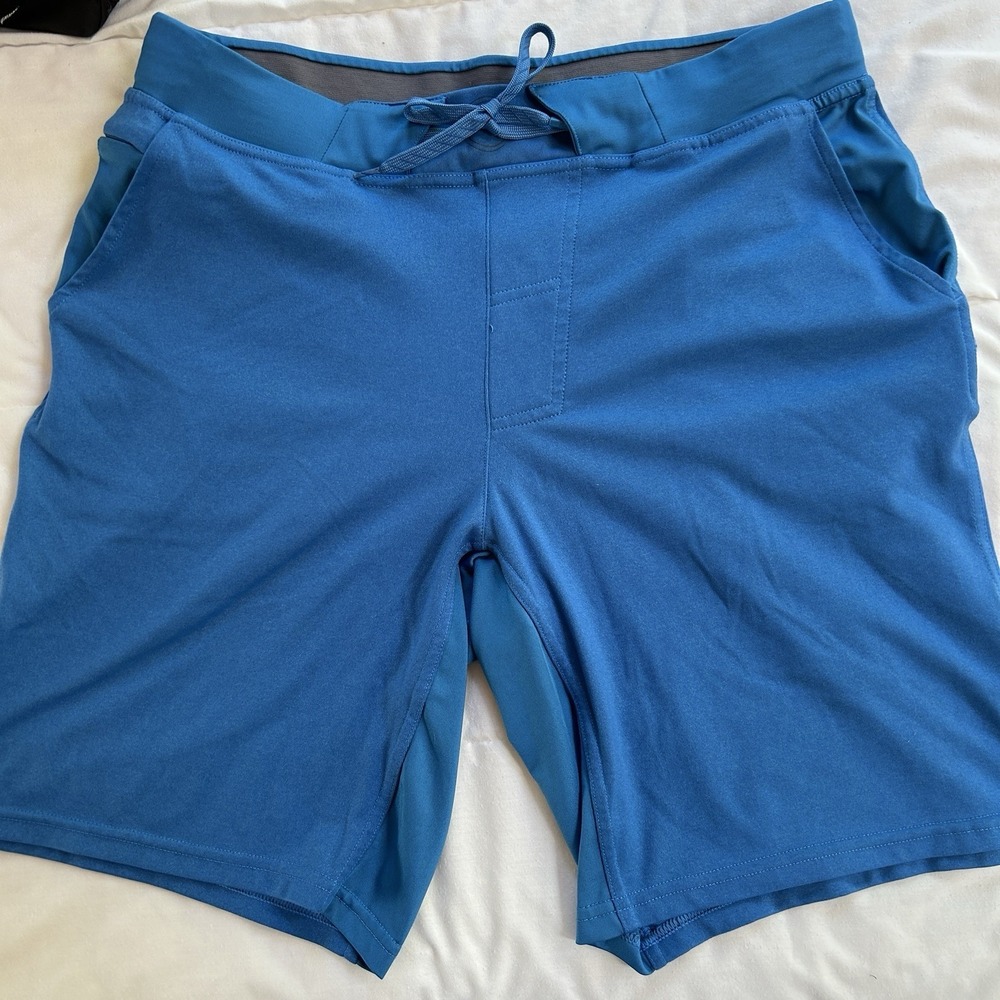 Hylete Above Knee Shorts Men's Medium Stretch Performance Blue